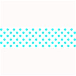 Polka Dots - Aqua Cyan on White Medium Bar Mat