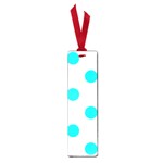 Polka Dots - Aqua Cyan on White Small Book Mark