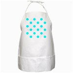 Polka Dots - Aqua Cyan on White BBQ Apron