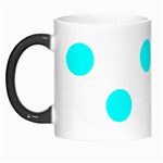 Polka Dots - Aqua Cyan on White Morph Mug