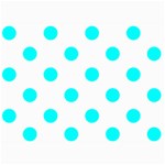 Polka Dots - Aqua Cyan on White 5  x 7  Photo Cards