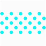 Polka Dots - Aqua Cyan on White 4  x 8  Photo Cards