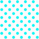 Polka Dots - Aqua Cyan on White ScrapBook Page 8  x 8 