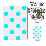 Polka Dots - Aqua Cyan on White Multi-purpose Cards (Rectangle)