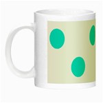 Polka Dots - Bright Turquoise on White Night Luminous Mug