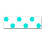 Polka Dots - Bright Turquoise on White Sticker (Bumper)