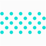 Polka Dots - Bright Turquoise on White 4  x 8  Photo Cards