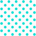 Polka Dots - Bright Turquoise on White ScrapBook Page 8  x 8 