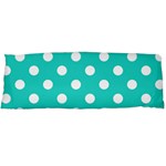 Polka Dots - White on Turquoise Body Pillow Case (Dakimakura) (One Side)