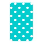 Polka Dots - White on Cyan Memory Card Reader (Rectangular)