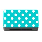 Polka Dots - White on Cyan Memory Card Reader with CF