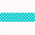 Polka Dots - White on Cyan Medium Bar Mat