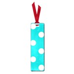 Polka Dots - White on Cyan Small Book Mark