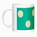 Polka Dots - White on Cyan Night Luminous Mug