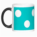 Polka Dots - White on Cyan Morph Mug