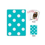 Polka Dots - White on Cyan Playing Cards (Mini)