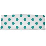 Polka Dots - Verdigris on White Body Pillow Case (Dakimakura) (One Side)