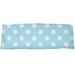 Polka Dots - White on Light Blue Body Pillow Case (Dakimakura) (One Side)