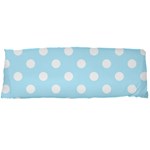 Polka Dots - White on Light Blue Body Pillow Case Dakimakura (Two Sides)