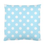 Polka Dots - White on Light Blue Standard Cushion Case (One Side)