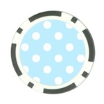 Polka Dots - White on Light Blue Poker Chip Card Guard (10 pack)