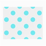 Polka Dots - Electric Blue on White Small Glasses Cloth