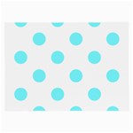 Polka Dots - Electric Blue on White Large Glasses Cloth