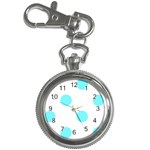 Polka Dots - Electric Blue on White Key Chain Watch