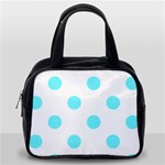 Polka Dots - Electric Blue on White Classic Handbag (One Side)