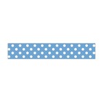 Polka Dots - White on Iceberg Blue Flano Scarf (Mini)