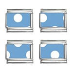 Polka Dots - White on Iceberg Blue 9mm Italian Charm (4 pack)