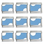 Polka Dots - White on Iceberg Blue 9mm Italian Charm (9 pack)