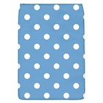 Polka Dots - White on Iceberg Blue Removable Flap Cover (L)