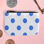 Polka Dots - Cornflower Blue on White Mini Coin Purse