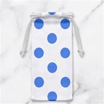 Polka Dots - Cornflower Blue on White Jewelry Bag