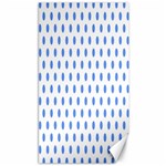 Polka Dots - Cornflower Blue on White Canvas 40  x 72 