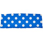 Polka Dots - White on Dodger Blue Body Pillow Case Dakimakura (Two Sides)