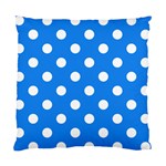 Polka Dots - White on Dodger Blue Standard Cushion Case (One Side)