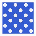 Polka Dots - White on Royal Blue Medium Glasses Cloth