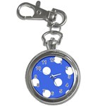 Polka Dots - White on Royal Blue Key Chain Watch