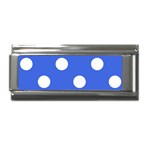 Polka Dots - White on Royal Blue Superlink Italian Charm (9mm)