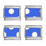 Polka Dots - White on Royal Blue 9mm Italian Charm (4 pack)