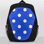 Polka Dots - White on Royal Blue Backpack Bag