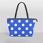 Polka Dots - White on Royal Blue Classic Shoulder Handbag (One Side)