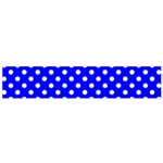 Polka Dots - White on Blue Flano Scarf (Small)