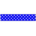 Polka Dots - White on Blue Flano Scarf (Large)