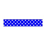 Polka Dots - White on Blue Flano Scarf (Mini)