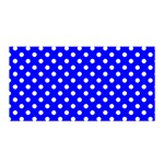 Polka Dots - White on Blue Satin Wrap