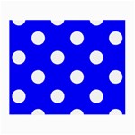 Polka Dots - White on Blue Small Glasses Cloth