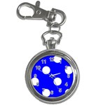 Polka Dots - White on Blue Key Chain Watch